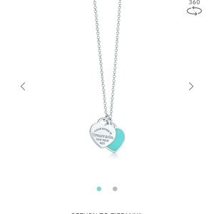 Tiffany and co double mini heart mini necklace!